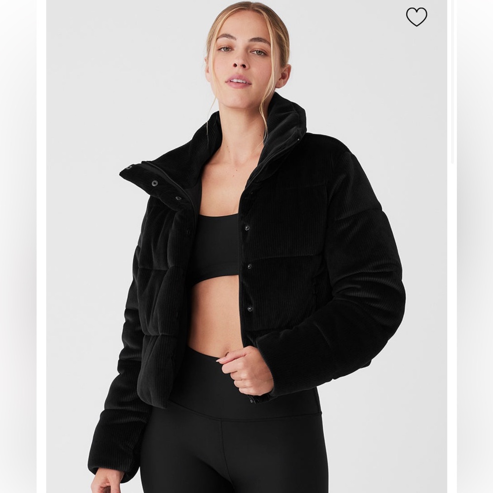 ALO Yoga Ribbed Velour Gold Rush Puffer M